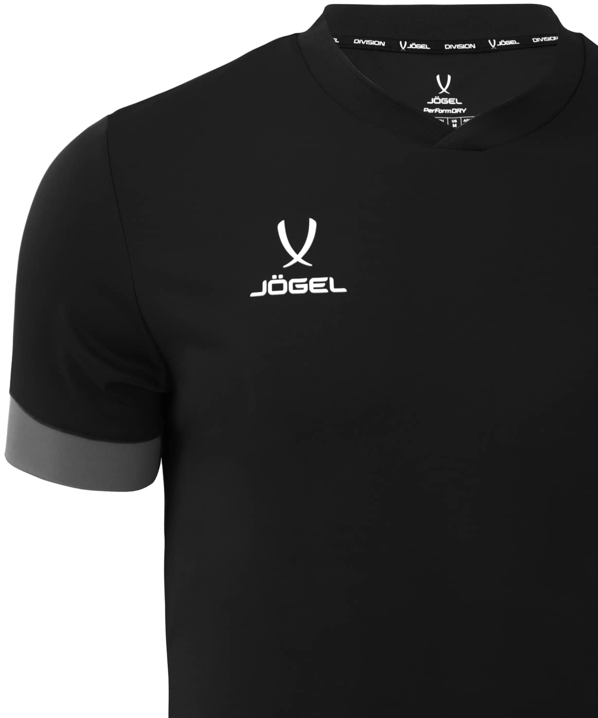Футболка игровая Jogel DIVISION PerFormDRY Union Jersey, черный/темно-серый/белый