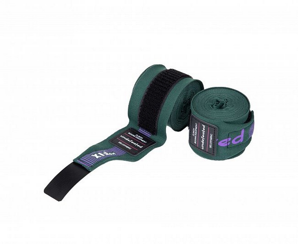 Бинты боксерские, длина 3,5 м Clinch Boxing Hand Wrap Undefeated C240 темно-зеленый