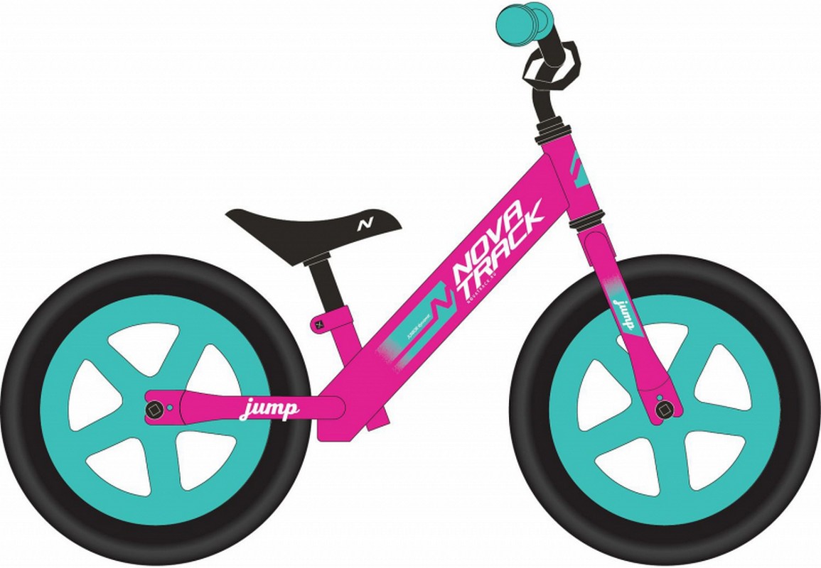 Беговел Novatrack Jump 12JUMP.PN20 розовый