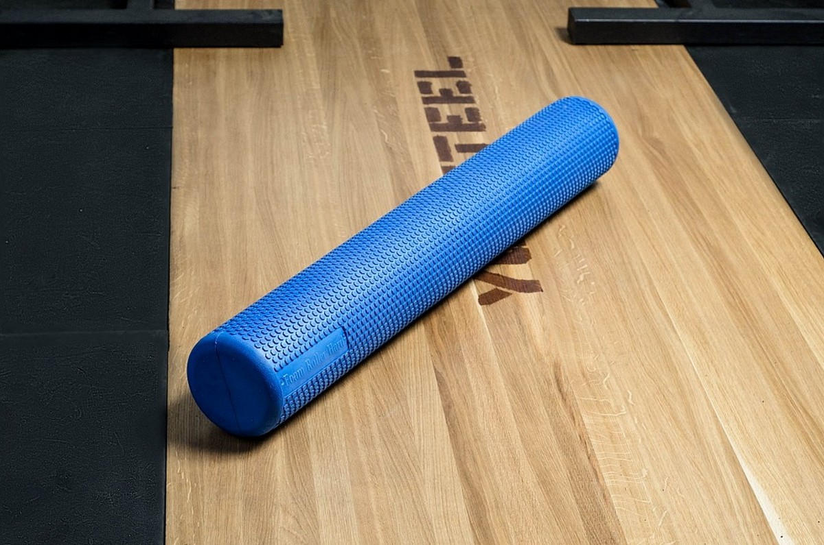 Роллер массажный YouSteel Eva Foam Roller, 90x15см, синий