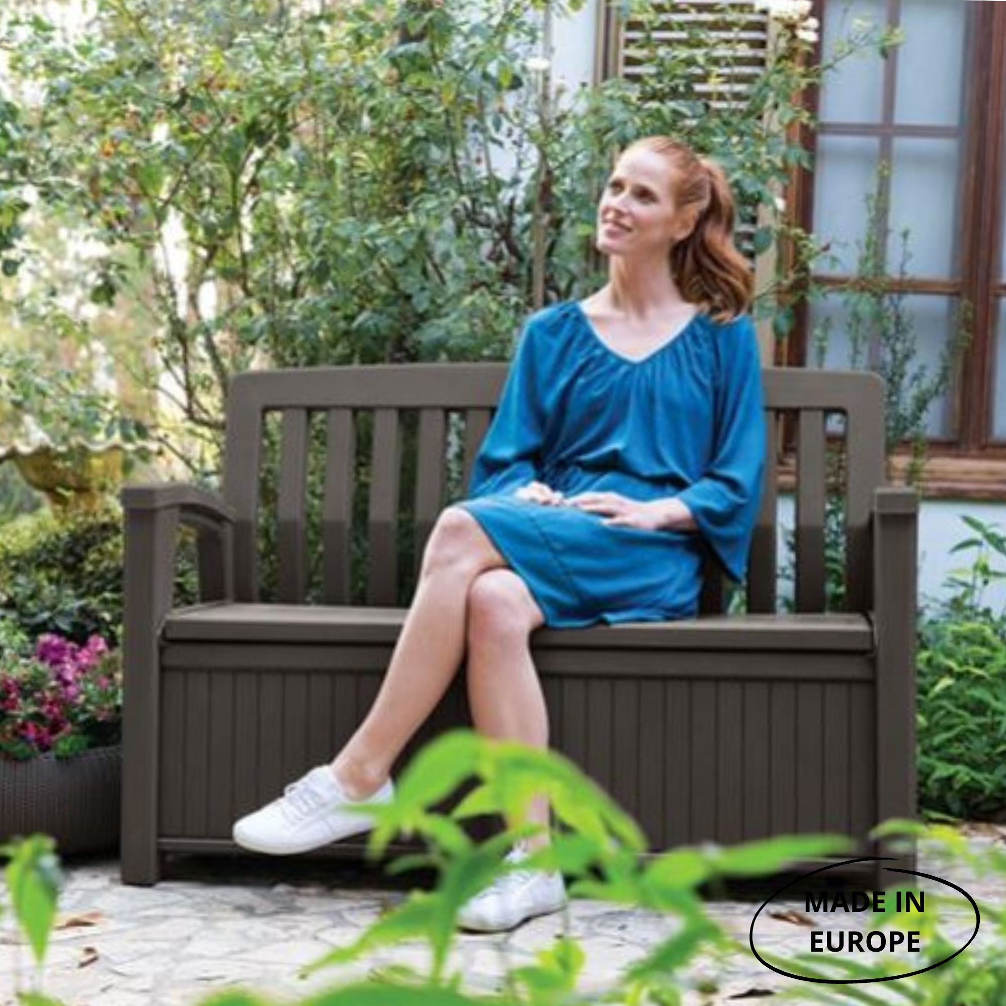 Скамья уличная, коричневая Patio Bench