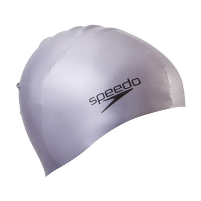 Шапочка для плавания Speedo Plain Molded Silicone Cap 8-709849086 серебристый