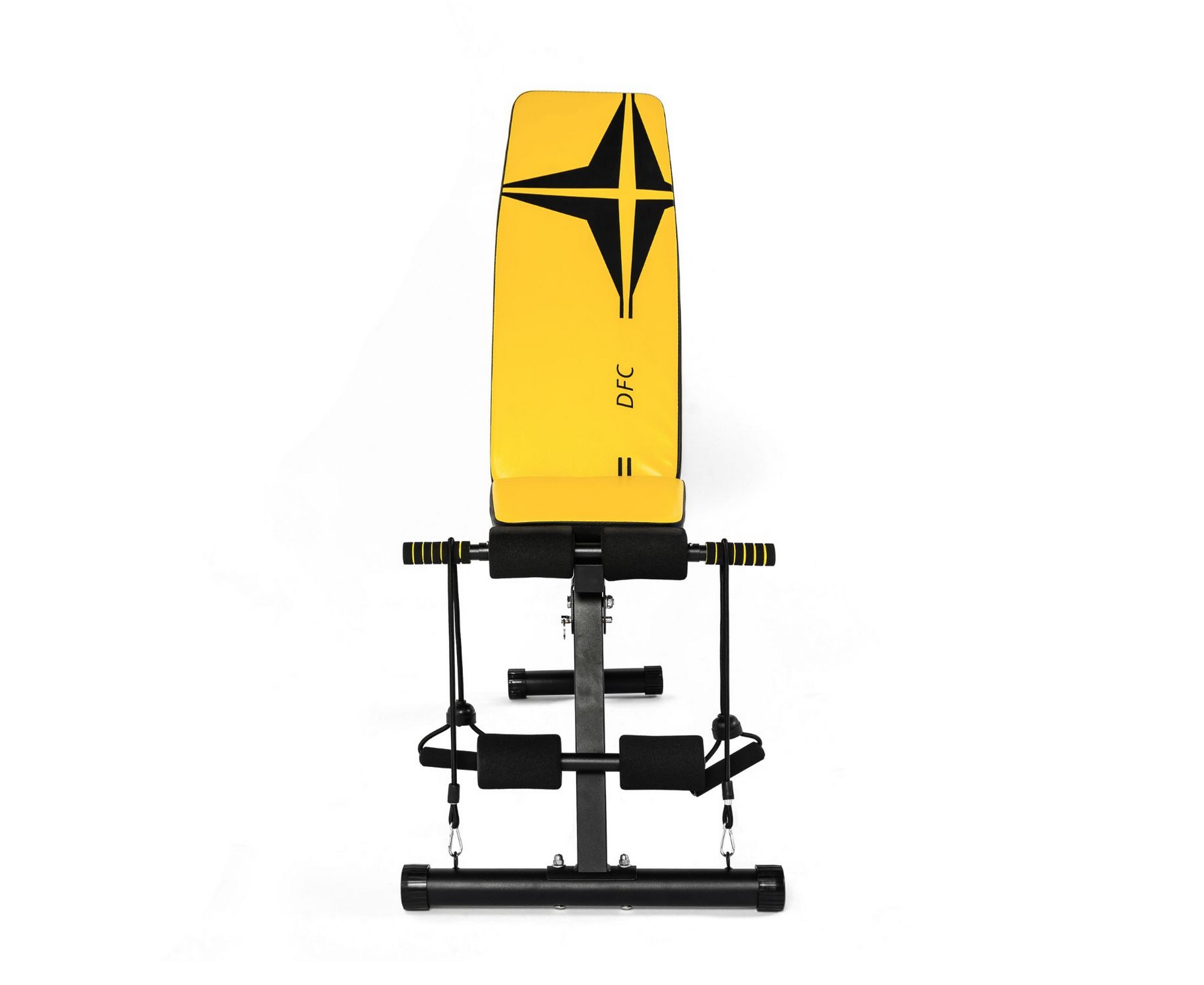 Скамья универсальная с эспандерами DFC D008Y | Premium Fitness