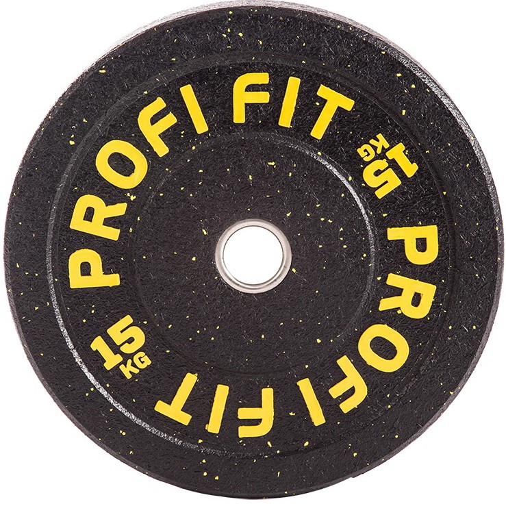 Диск для штанги Hi-Temp с цветными вкраплениями, d51 15кг Profi-Fit