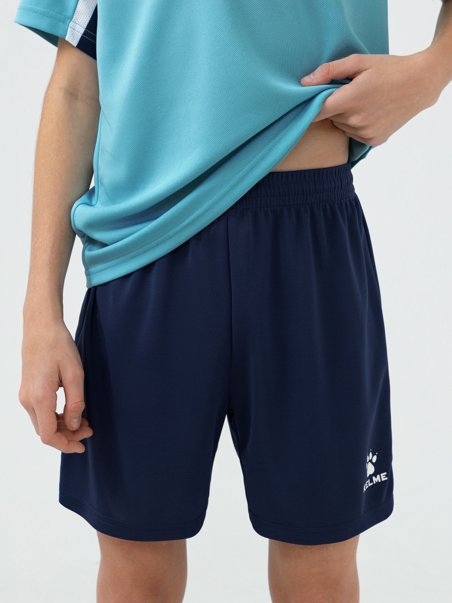 Детская футбольная форма Kelme Short-Sleeved Football Suit 8251ZB3002-405 Light Blue\Dark Blue