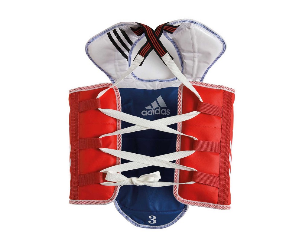 Защита корпуса двухсторонняя Adidas Adult Body Protector Reversible WTF сине-красная adiTAP01
