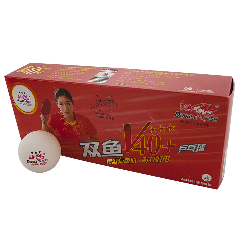 Мяч для настольного тенниса Double Fish 3*** , профессиональный. ITTF Approved, 10шт V111F10 белый