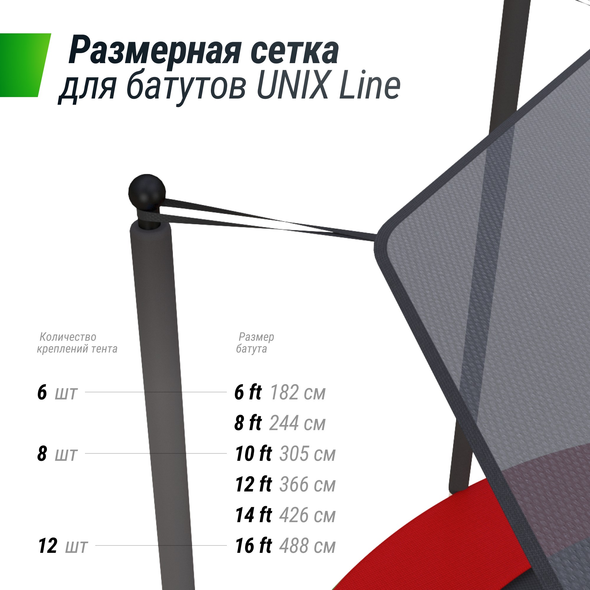Солнцезащитный тент Unix Line 244 см (8 ft) TRSUNT08