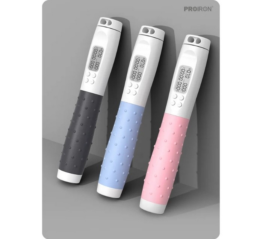 Скакалка умная с дисплеем PROIRON ПРО041 бело-розовый
