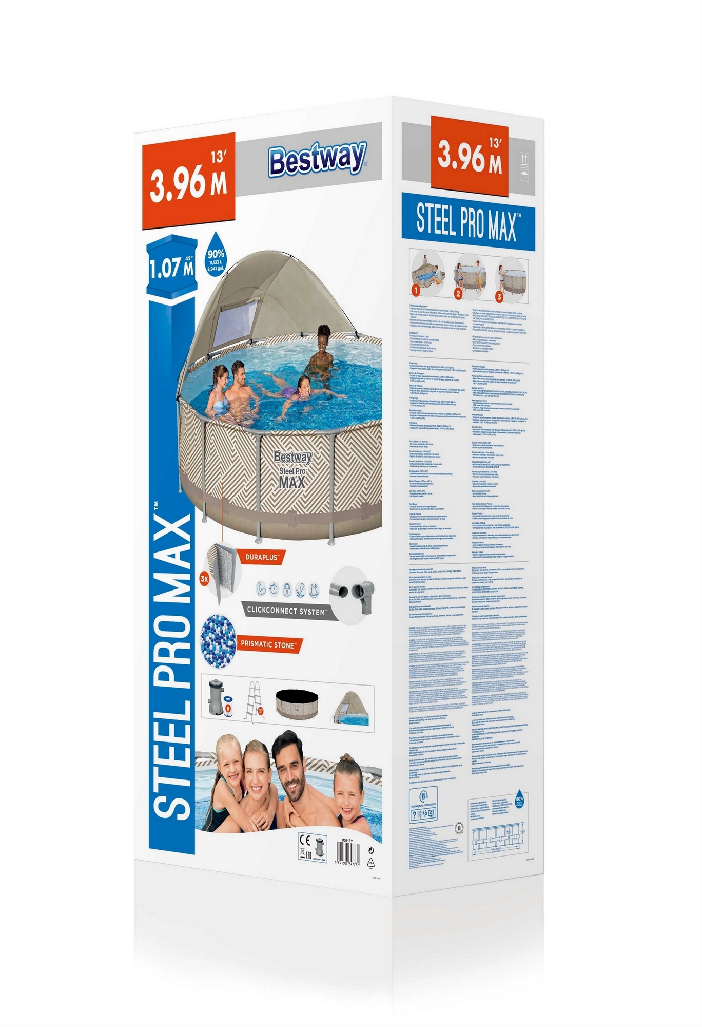 Каркасный бассейн 396x107см Bestway Steel Pro Max 561FY
