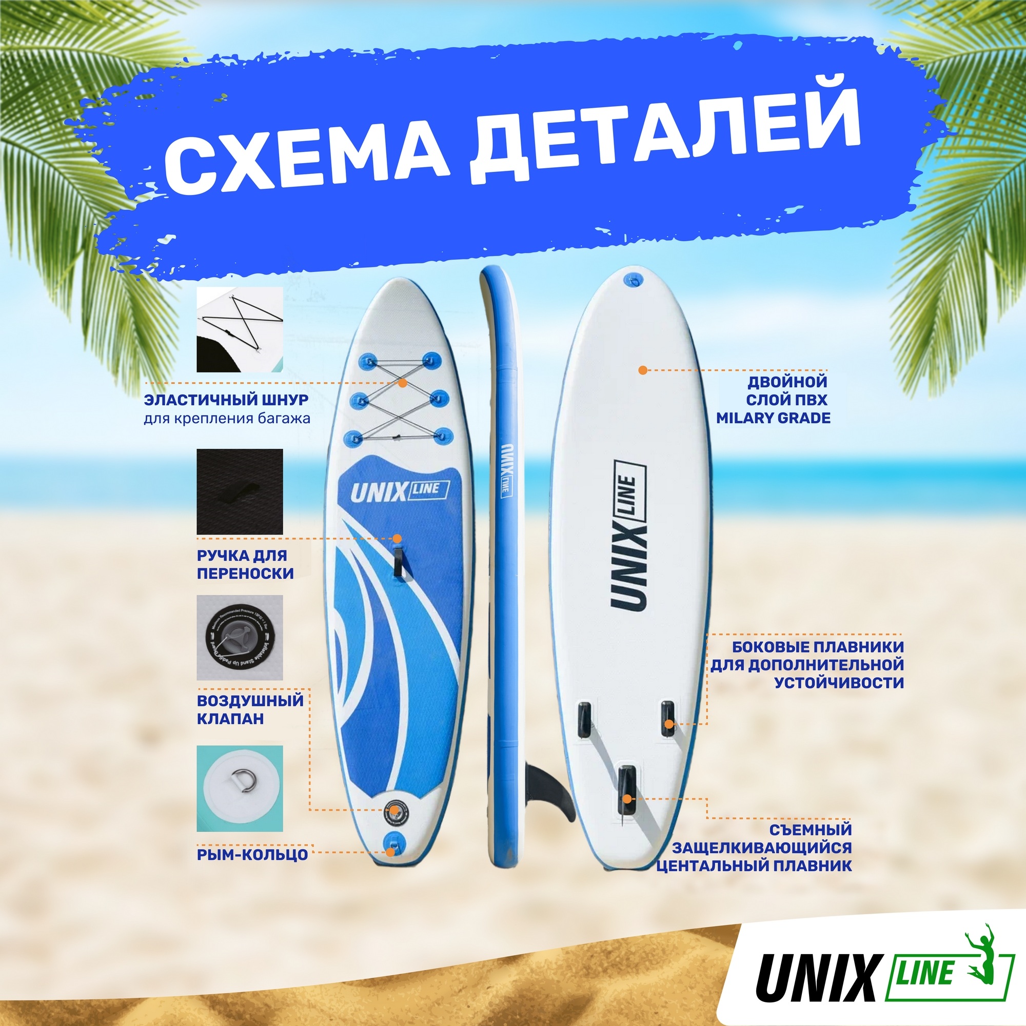 SUP-борд Unix Line Big Wave (320см) SUPBW320