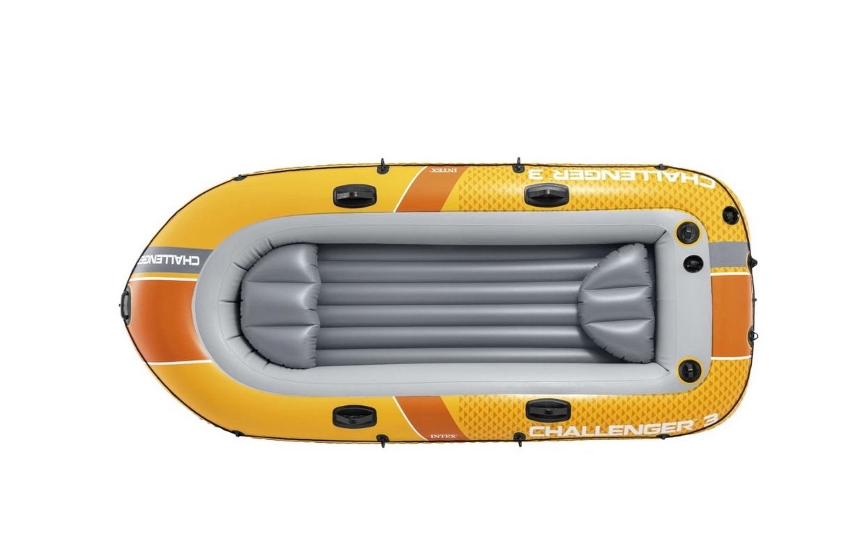 Надувная лодка Challenger 3 295х137х43см, алюм.вёсла 122см, насос 68614, до 320кг Intex 66313