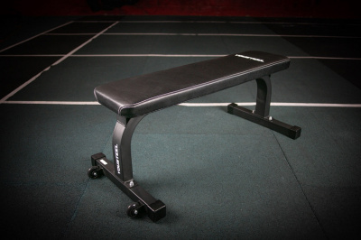 Скамья горизонтальная YouSteel черный | Premium Fitness