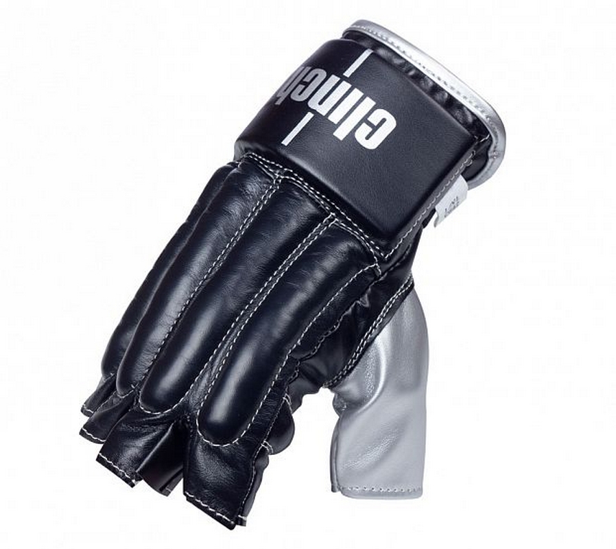 Перчатки снарядные (Шингарты) Clinch Bag Gloves Cut Finger C642 черно-серебристый