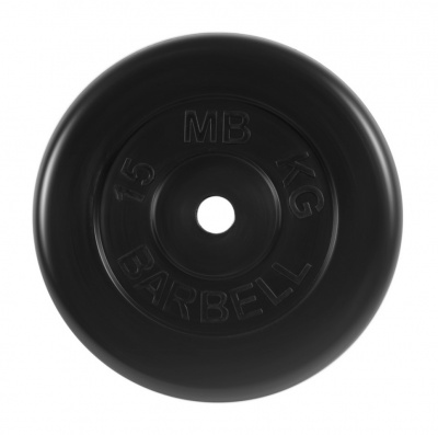 Диск обрезиненный d31мм MB Barbell MB-PltB31-15 15 кг черный