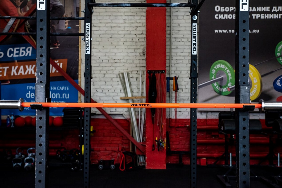 Гриф L1680мм D50мм YouSteel Training Bar XF-10, 10кг, bushing, оранжевый + хром