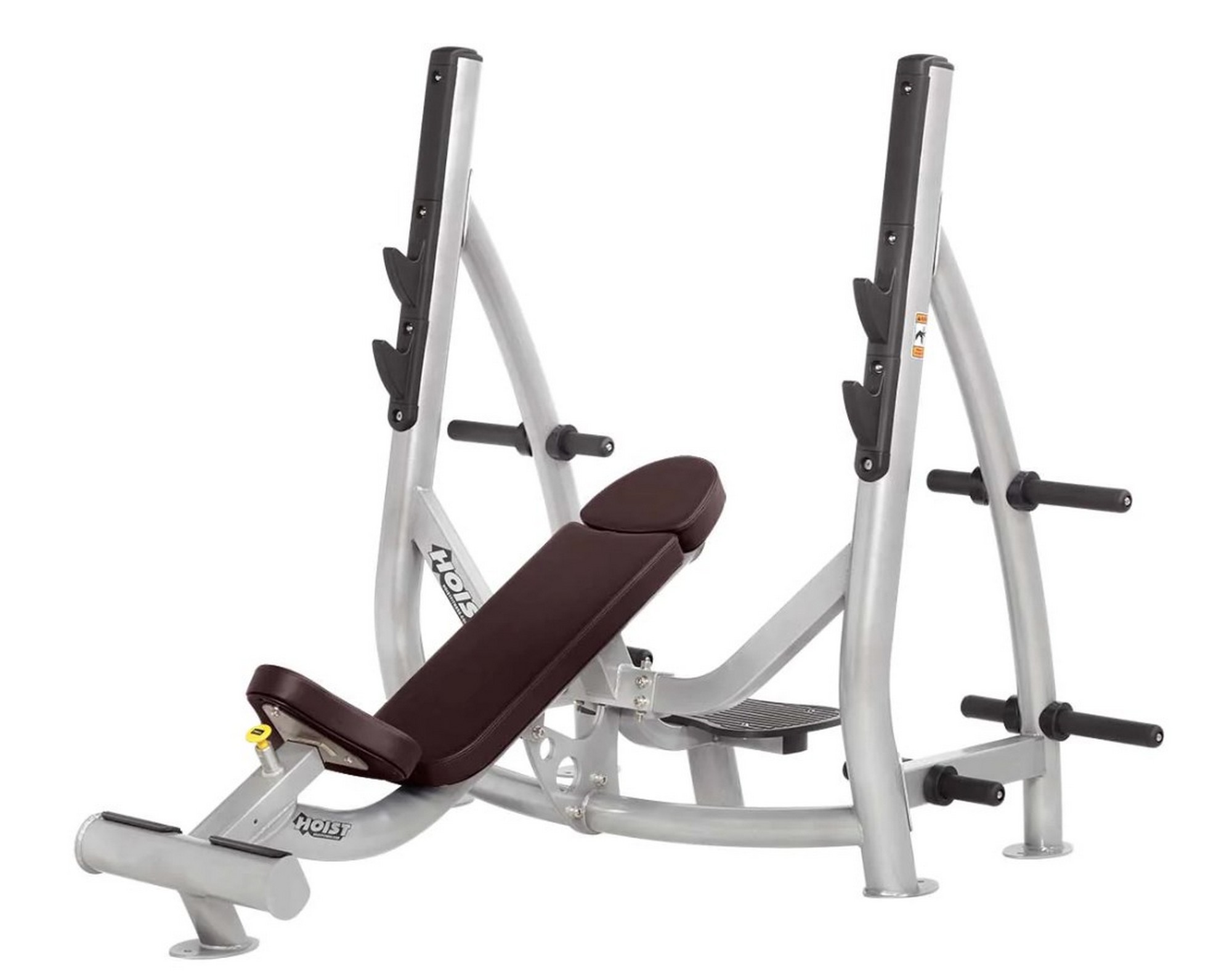 Олимпийская наклонная скамья с держателями дисков Hoist CF-3172 | Premium Fitness
