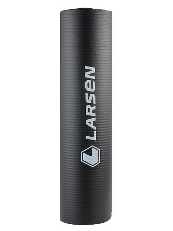 Коврик для фитнеса и йоги, NBR, 183х61х1,2см Larsen ECE 069 чёрный