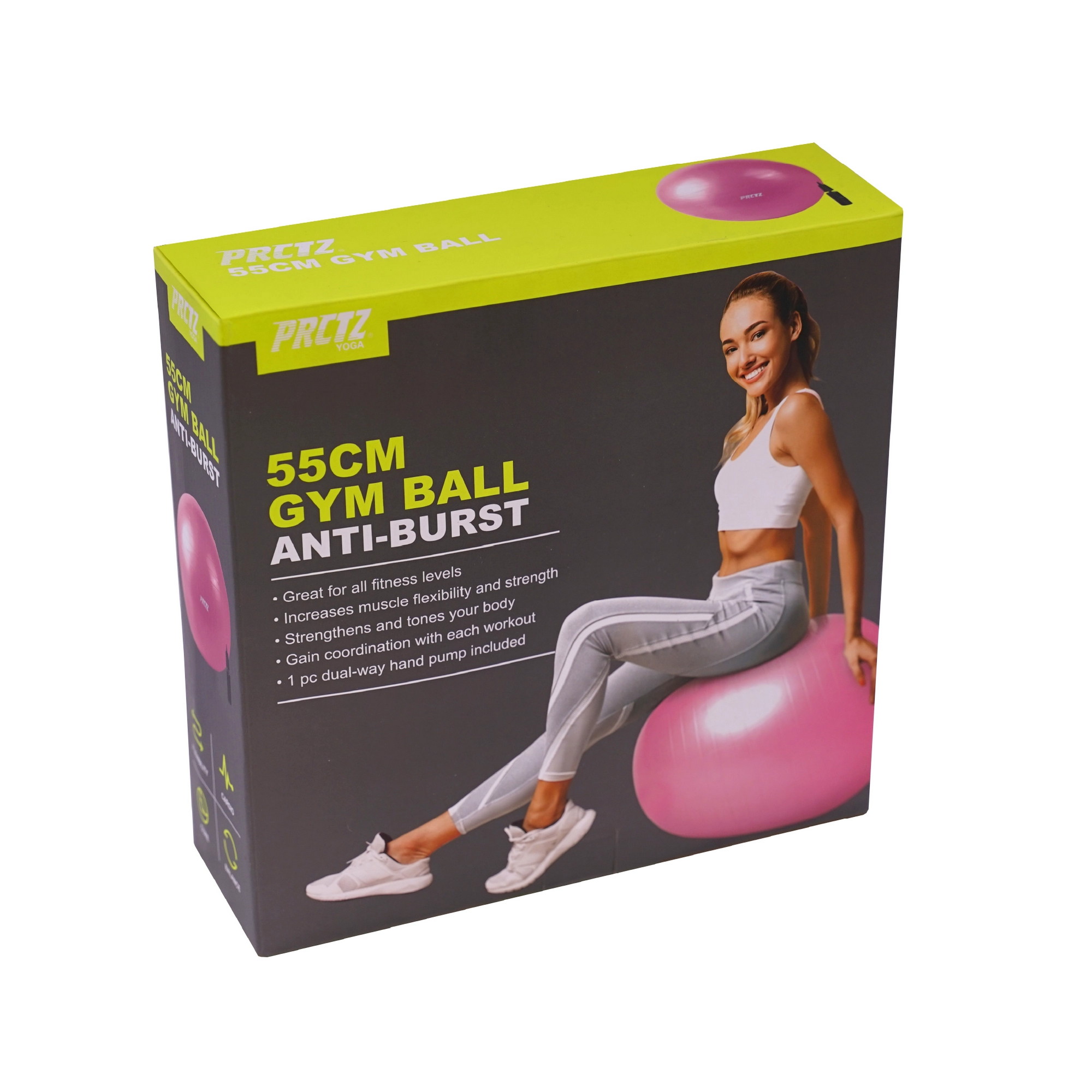Мяч гимнастический d55 см PRCTZ GYM BALL ANTI-BURST PY6010