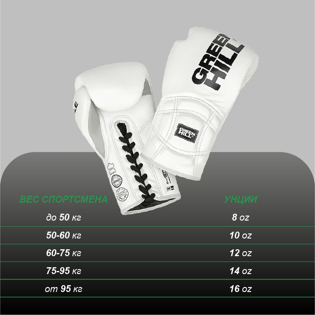 Боксерские перчатки Green Hill Rumble BGR-22-0088 белый