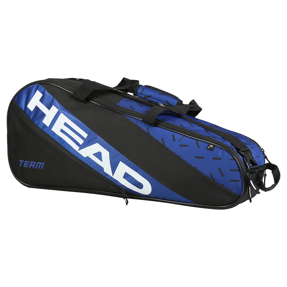Сумка-чехол, с карманом, для 6 тен.ракеток Head Team Racquet Bag M262324-BLBK черно-синий