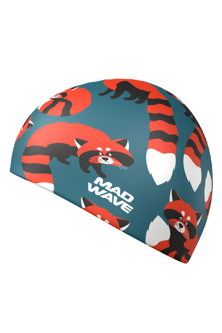 Юниорская силиконовая шапочка Mad Wave Raсcoons M0574 22 2 00W синий