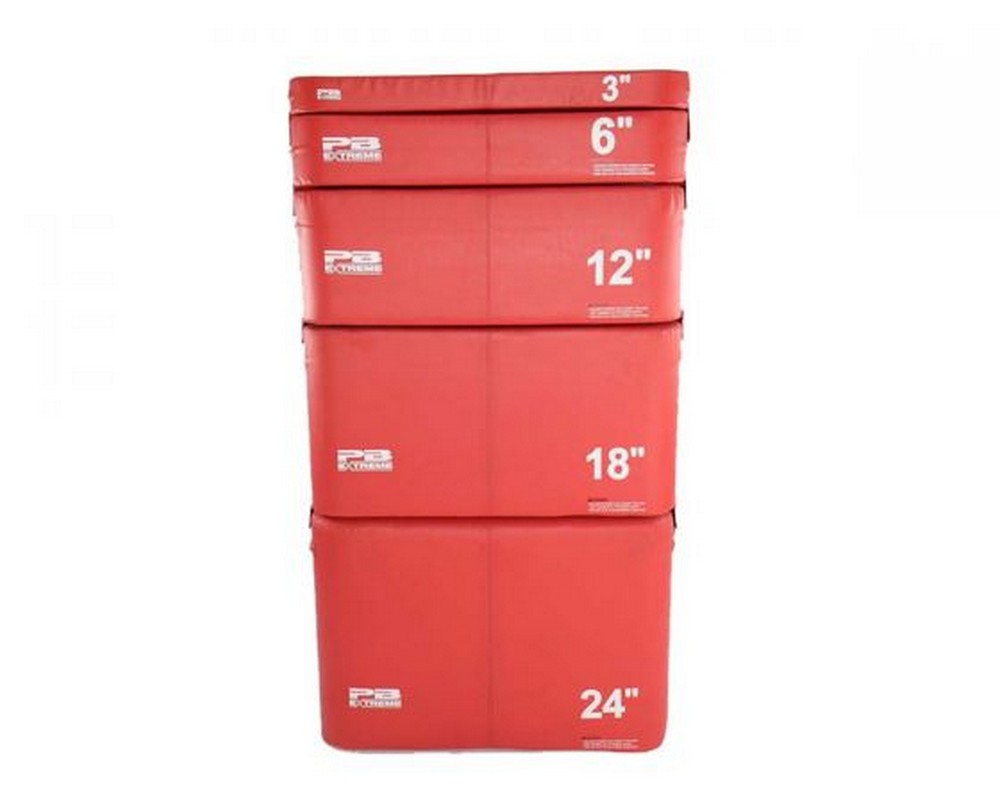Набор плиобоксов Perform Better PB Extreme Foam Plyobox Set 5 3402 8, 15, 31, 46, 61 см, красный