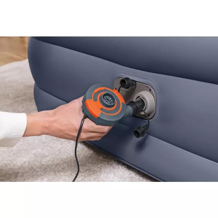 Надувная кровать 152х226х84(46)см SleekFlow с изголовьем, встр.нас. 220В Bestway 67923