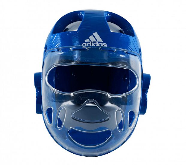 Шлем для тхэквондо с маской Adidas Head Guard Face Mask WT adiTHGM01 синий
