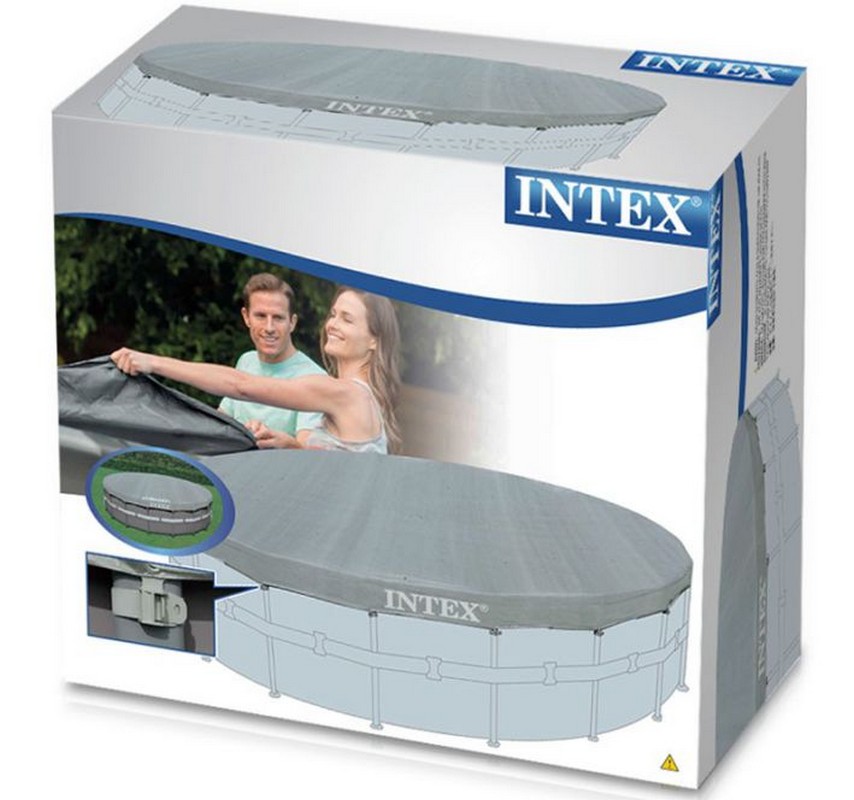 Тент для круглого каркасного бассейна 488х488см intex 28040