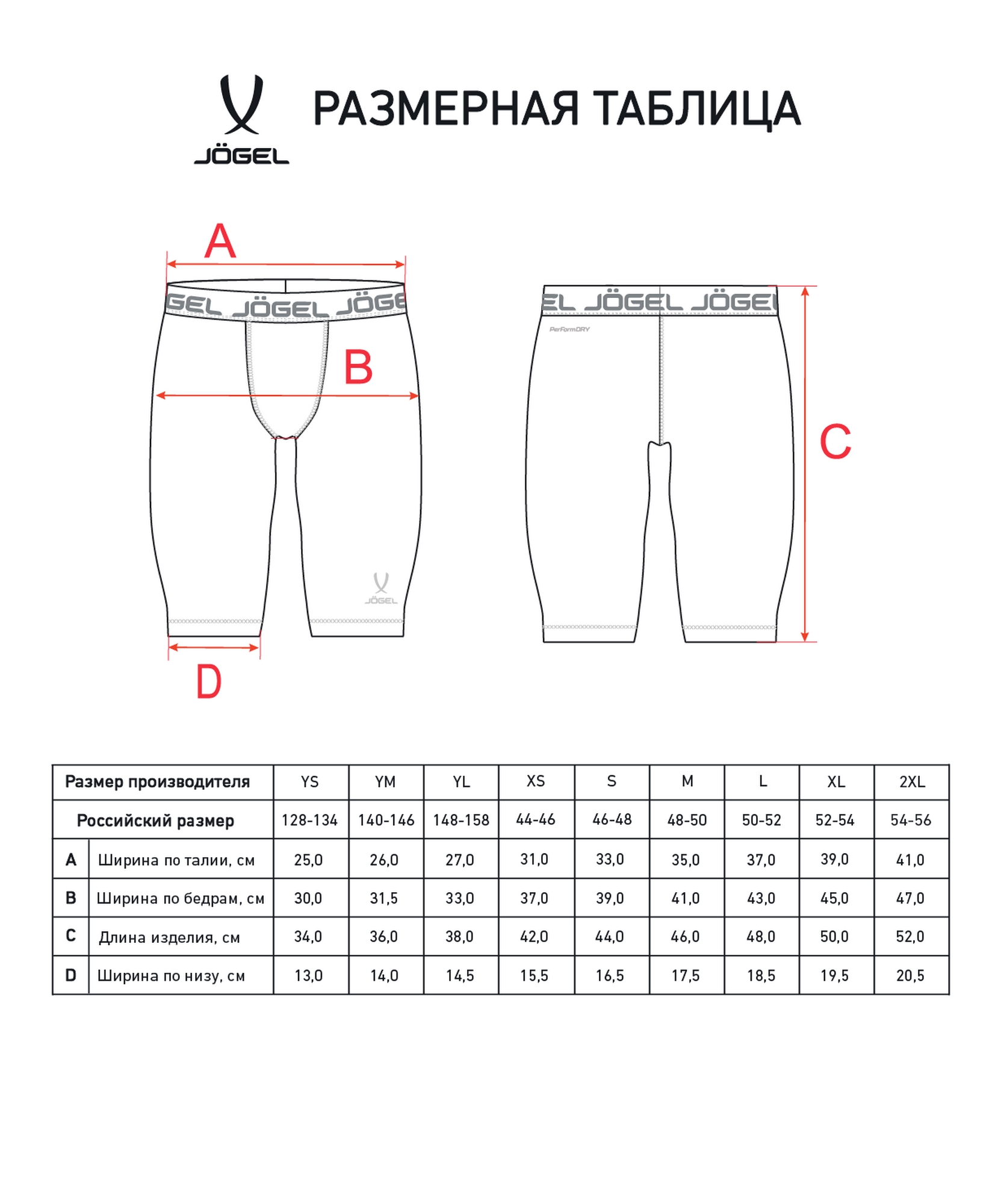 Шорты компрессионные Jogel Camp PerFormDRY Tight Short JBL-1300-091, темно-синий\белый