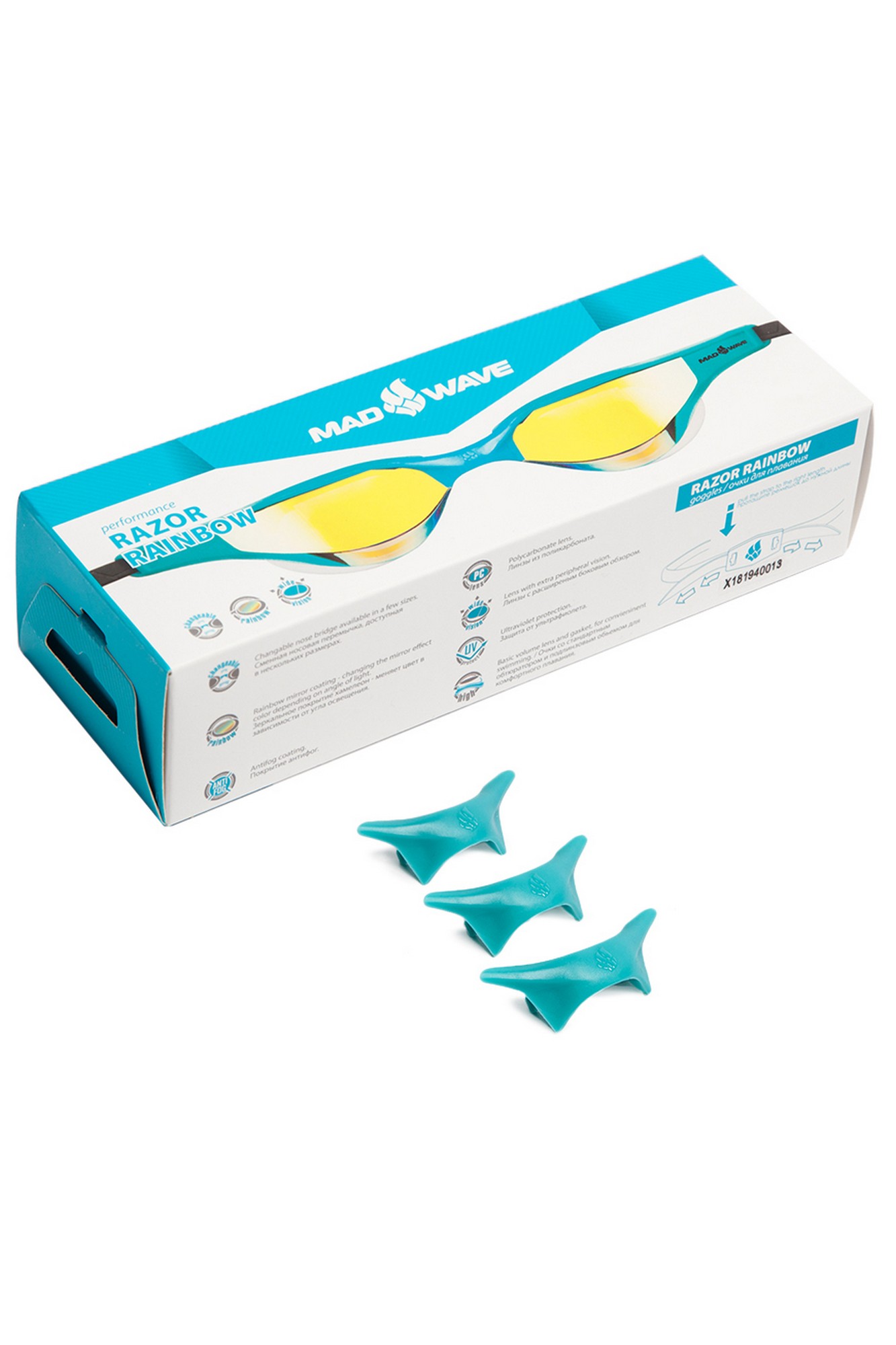 Очки для плавания Mad Wave Razor Rainbow M0427 03 0 08W