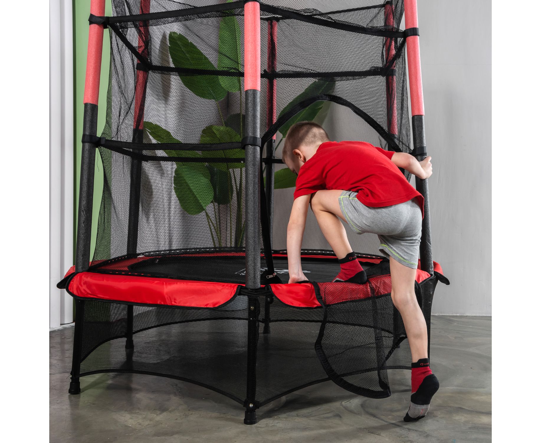 Батут DFC Jump kids 55" (137см) 55INCH-JD-RG красно-серый