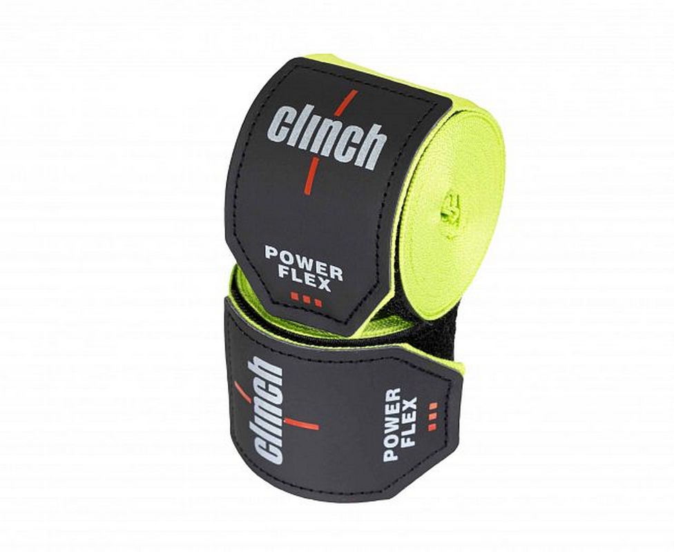 Бинты боксерские 350см Clinch Boxing Hand Wrap Power Flex C239 ярко-зеленый длина 3,5 м