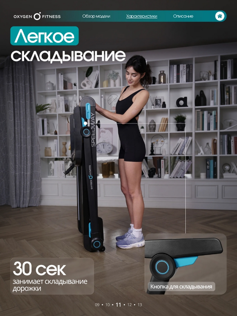 Беговая дорожка домашняя Oxygen Fitness SPEEDWAY