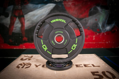 Диск TPU 10 kg YouSteel 3 Handle