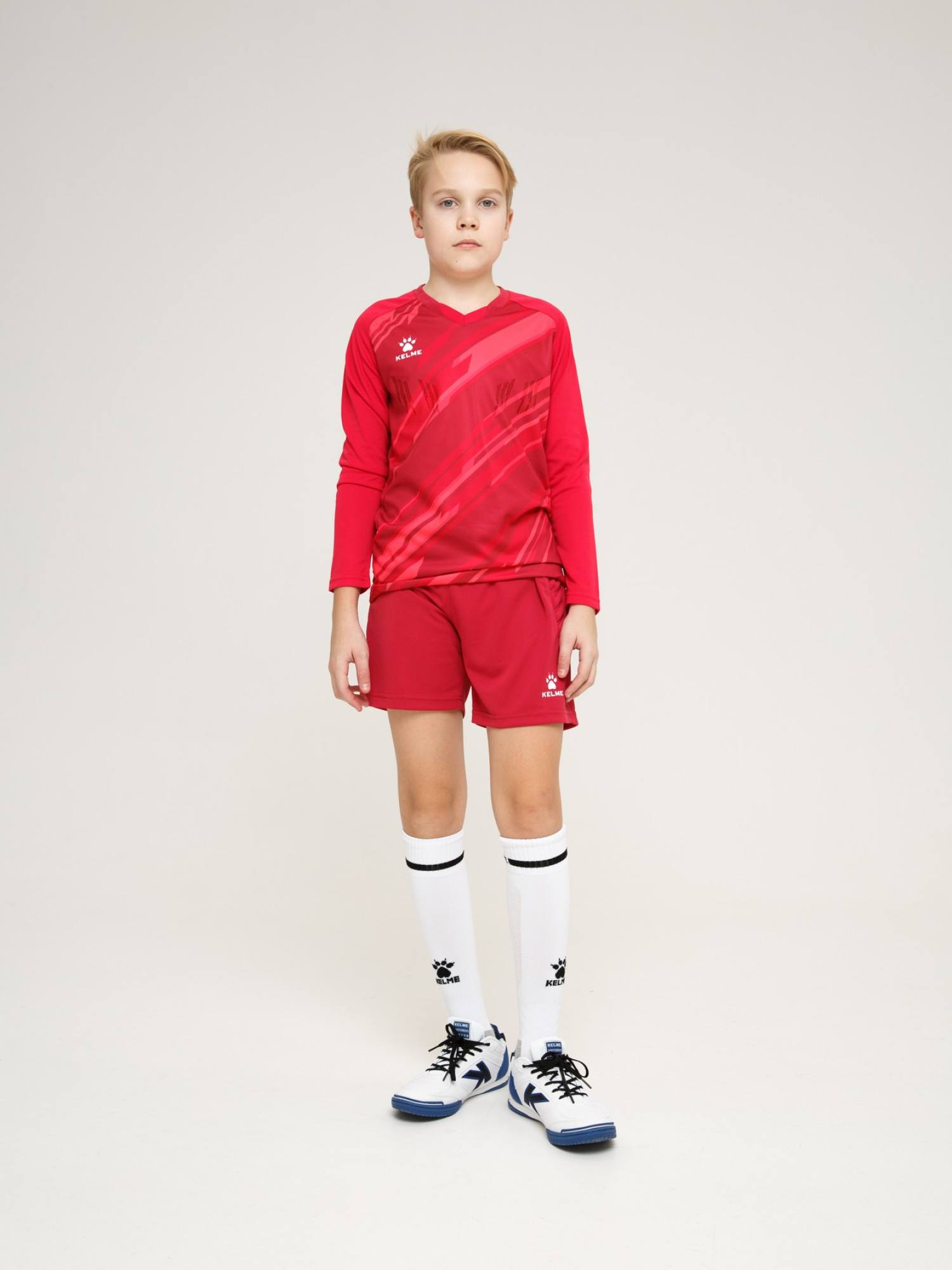 Детский комплект (лонгслив, шорты) Kelme Long Sleeve Goalkeeper Suit 7361ZB3256-600 Red