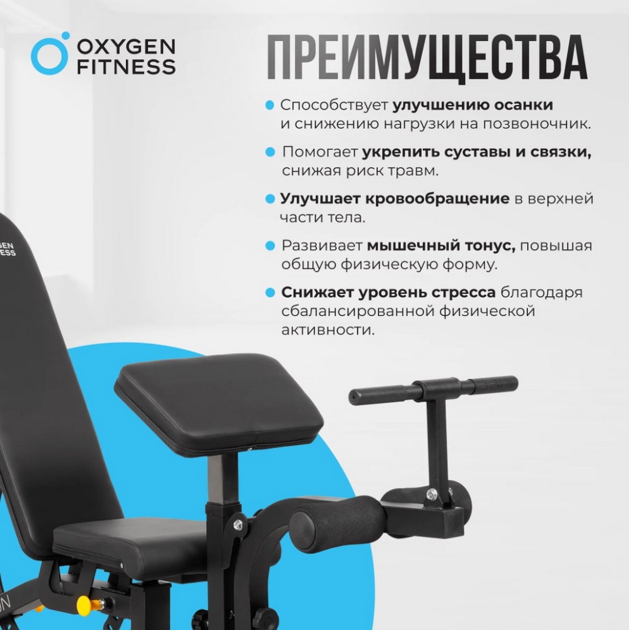 Силовая скамья домашняя Oxygen Fitness HOLTON | Premium Fitness