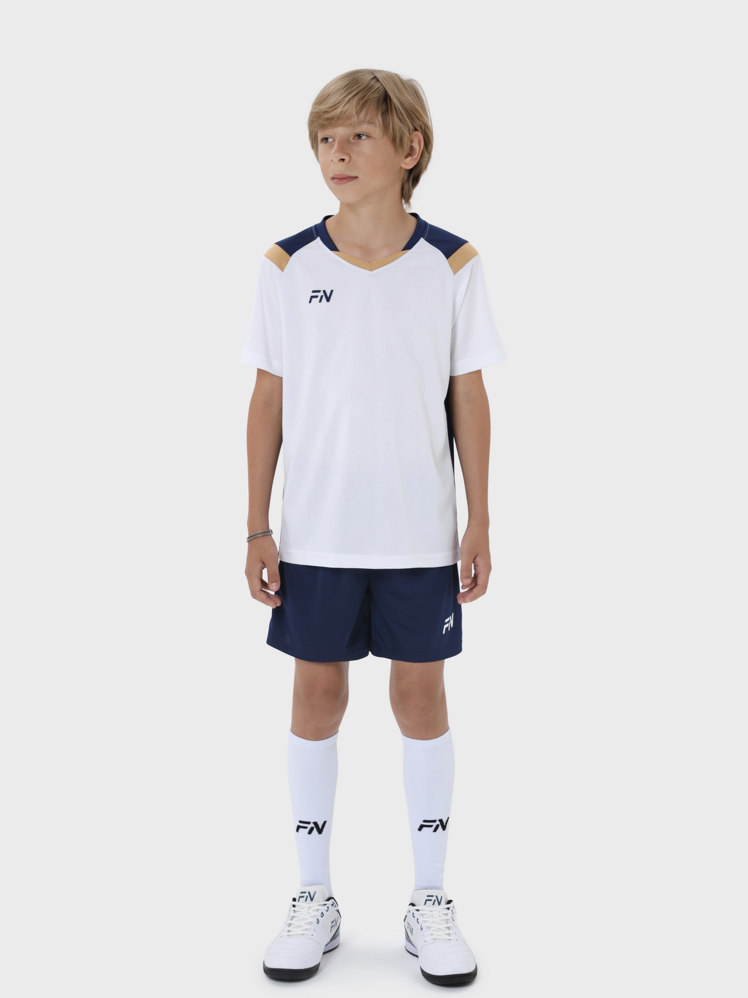 Детская футбольная форма FN Orbital Kid KFN4261019-104 White\Dark Blue