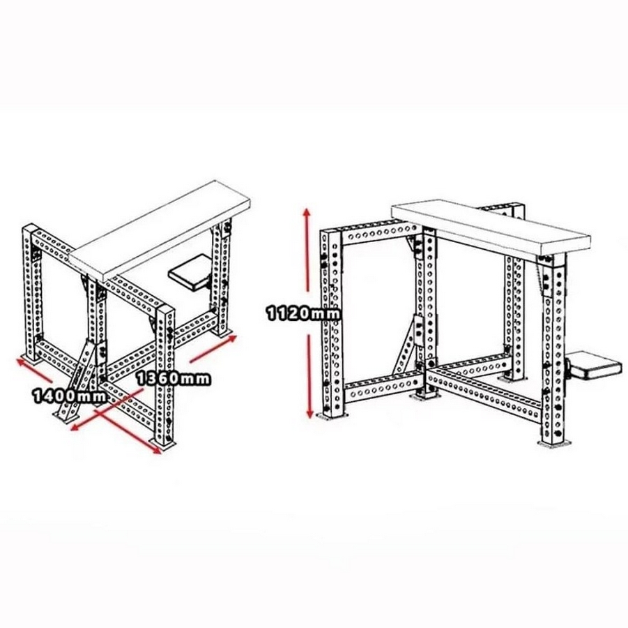 Тренажер для тяги штанги лежа Protrain HCRD 5001 | Premium Fitness