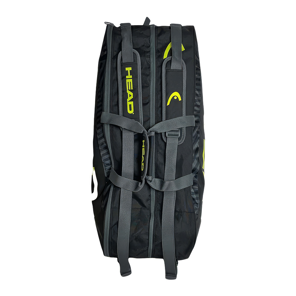Сумка-чехол, с карманом, для 6 тен.ракеток Head Base Racquet Bag M 261413-BKNY черно-салатовый