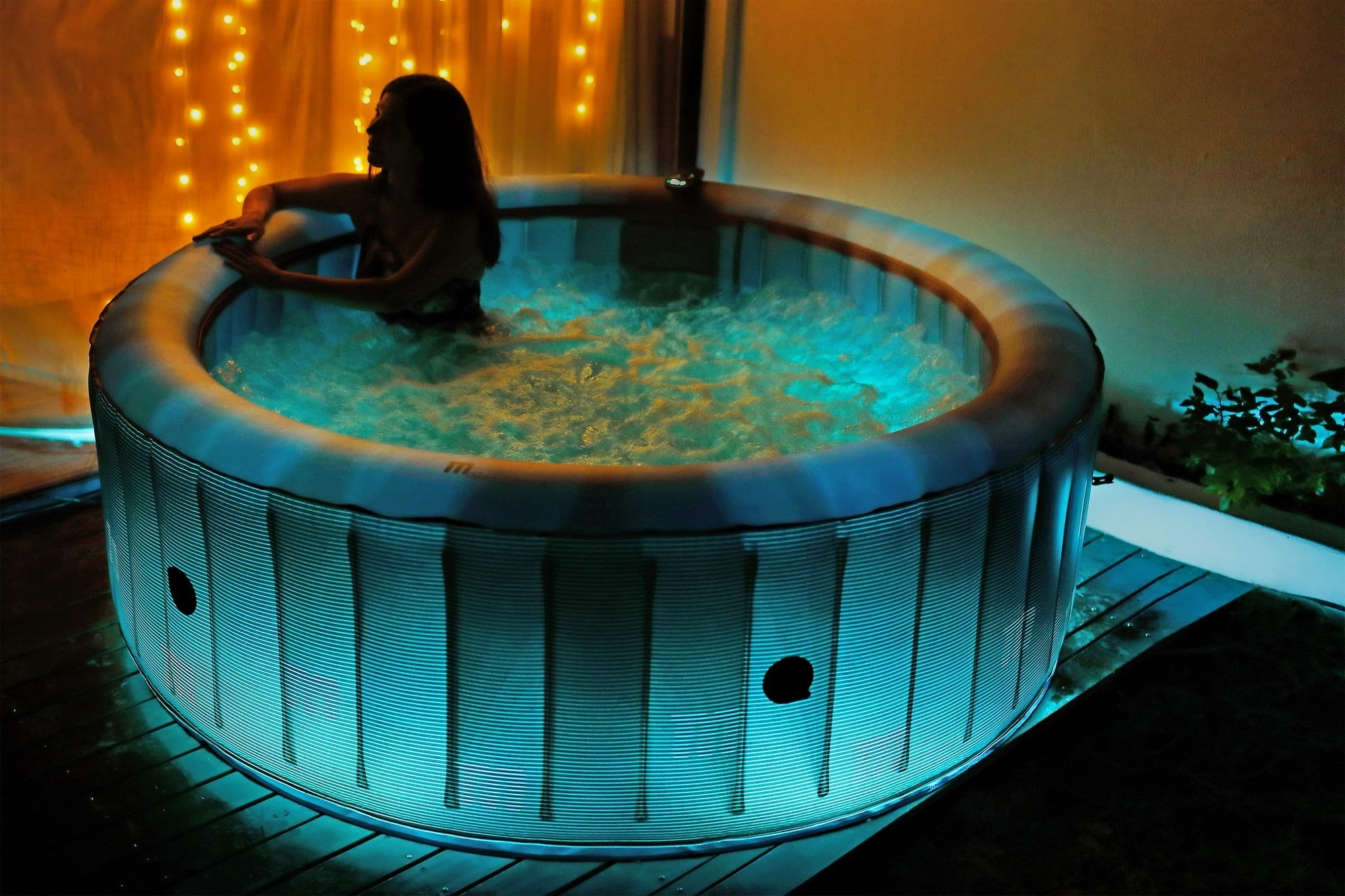 СПА-бассейн 204х70см, 930л, круглый, аэромассаж, led-подстветка MSpa Starry C-ST062