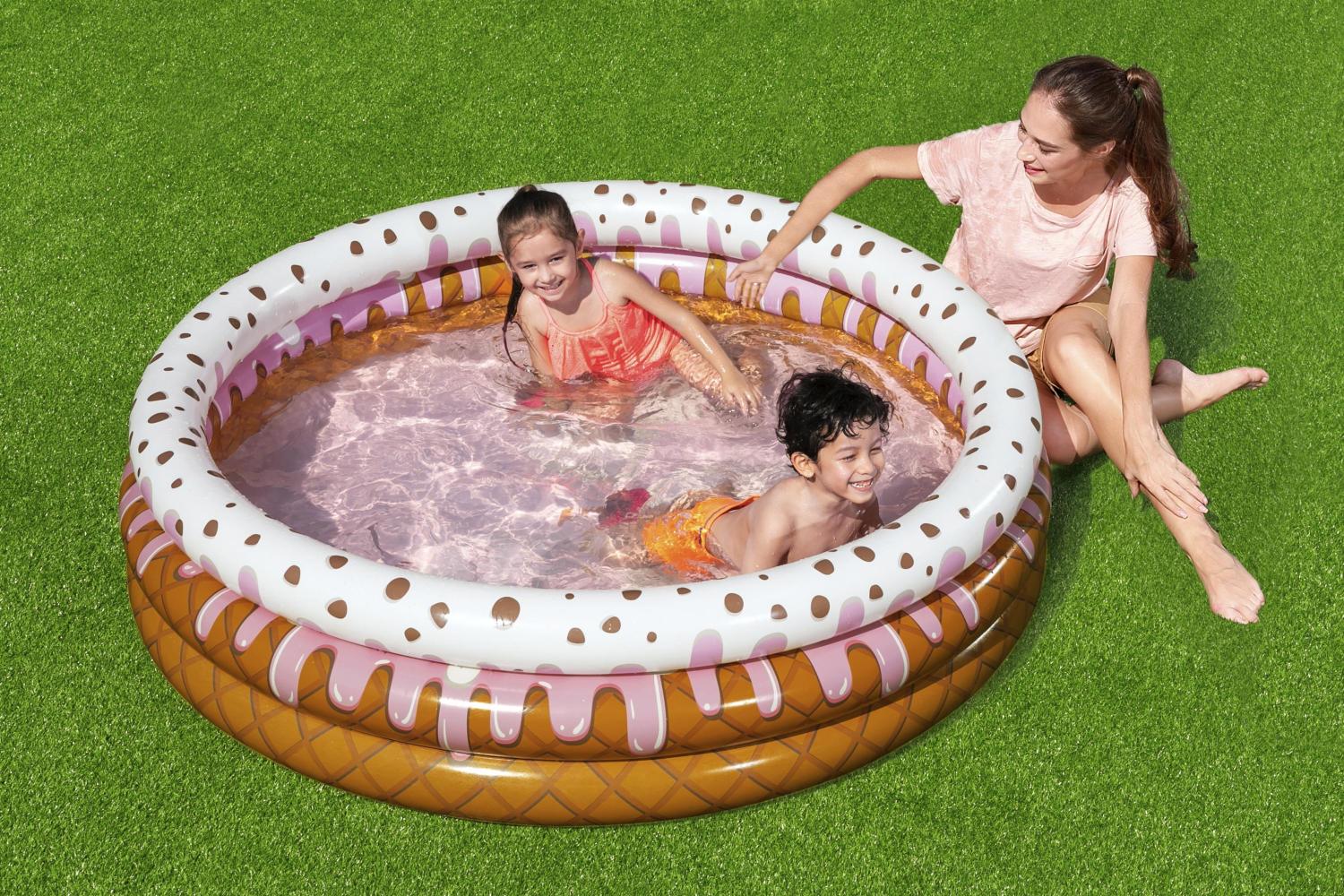 Детский надувной бассейн Bestway 160x38см Праздник мороженого 390л 51144