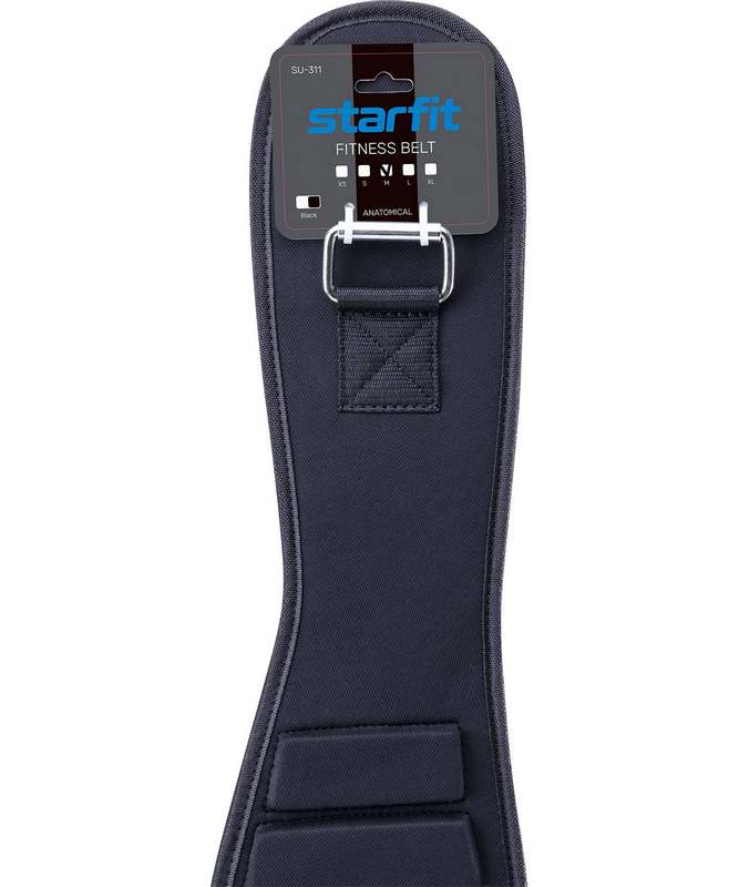 Пояс для фитнеса Star Fit SU-311, анатомический, текстиль, черный