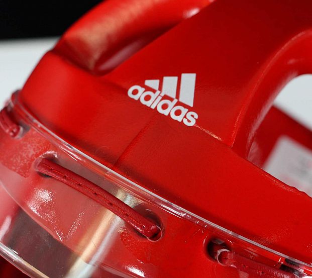 Шлем для тхэквондо с маской Adidas Head Guard Face Mask WT adiTHGM01 красный