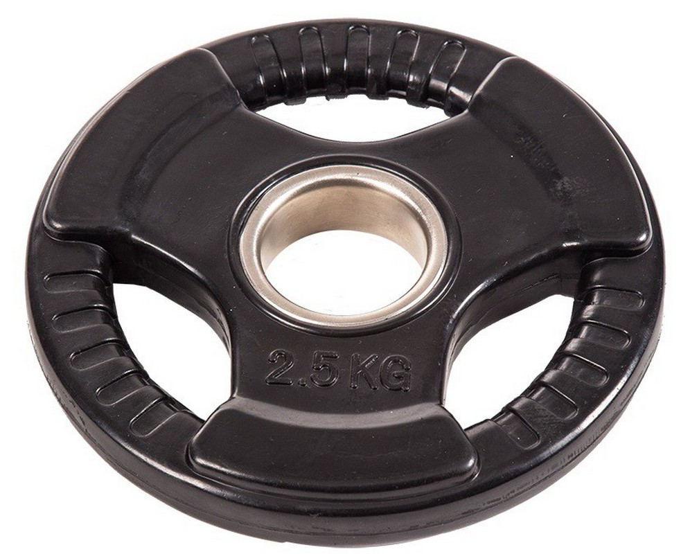 Диск обрезиненный черный 3 Handle D51мм 2,5кг Profi-Fit
