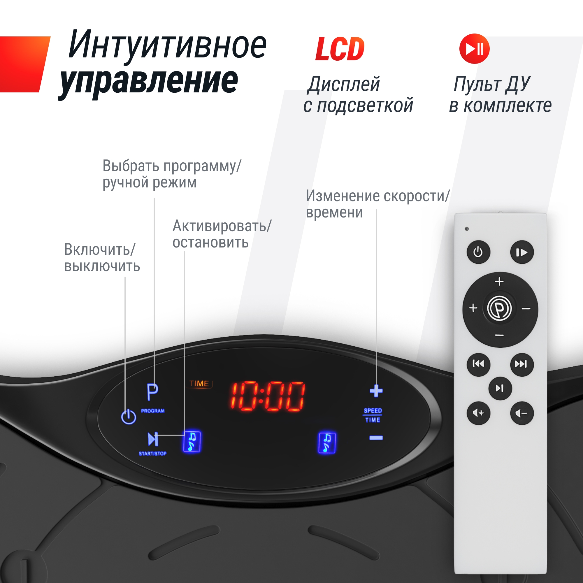 Виброплатформа UnixFit Intensive 2D VP2DIBK Black