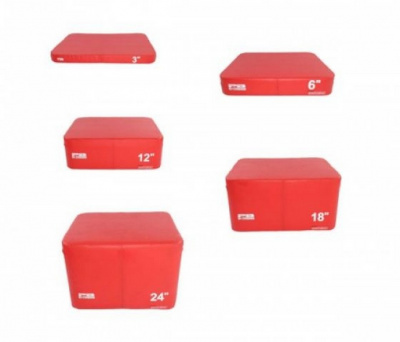 Набор плиобоксов Perform Better PB Extreme Foam Plyobox Set 5 3402 8, 15, 31, 46, 61 см, красный