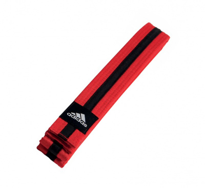 Пояс для единоборств Adidas Striped Belt adiTB02 красно-черный