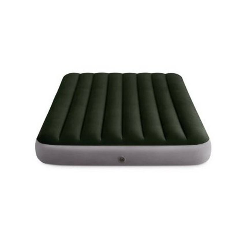 Надувной матрас Intex Dura-Beam Prestige Downy Airbed 152х203х25 см с насосом на батарейках 64779